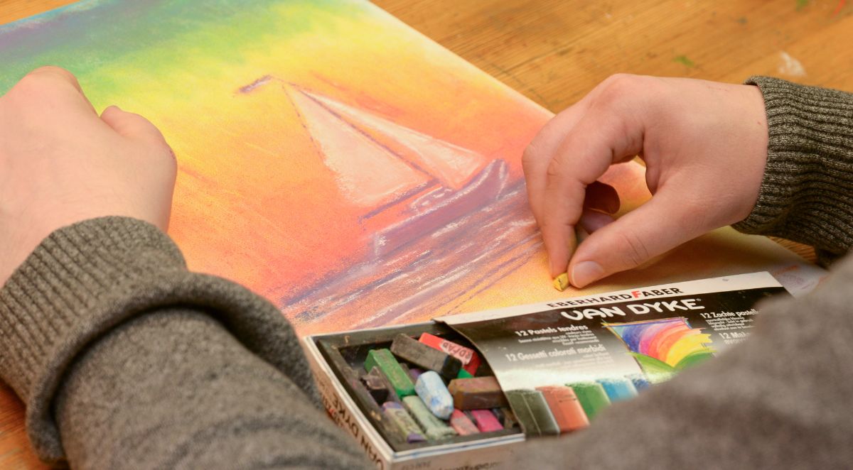 Aquarel malen in der neu eröffneten Tagesstätte Lingen - Lotse e.V.
